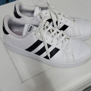 Adidas Womens White and Black Sneakers